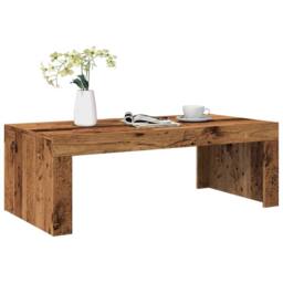 Berkfield Home Coffee Table Old Wood 102x50x35 cm Engineered Wood in Brown - Size: 102 x 50 x 35 cm - thumbnail 2
