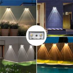 Obasyhig Outdoor Solar Waterproof Stainless Steel Wall Light - thumbnail 6
