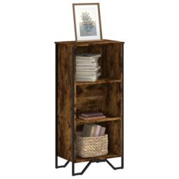 Berkfield Home Modern Bookcase Smoked Oak 50x31x106 cm Engineered Wood in Brown - Size: 50 x 31 x 106 cm - thumbnail 2