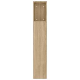Berkfield Home Headboard Cabinet Sonoma Oak 180x18.5x104.5 cm in Light Brown - thumbnail 5