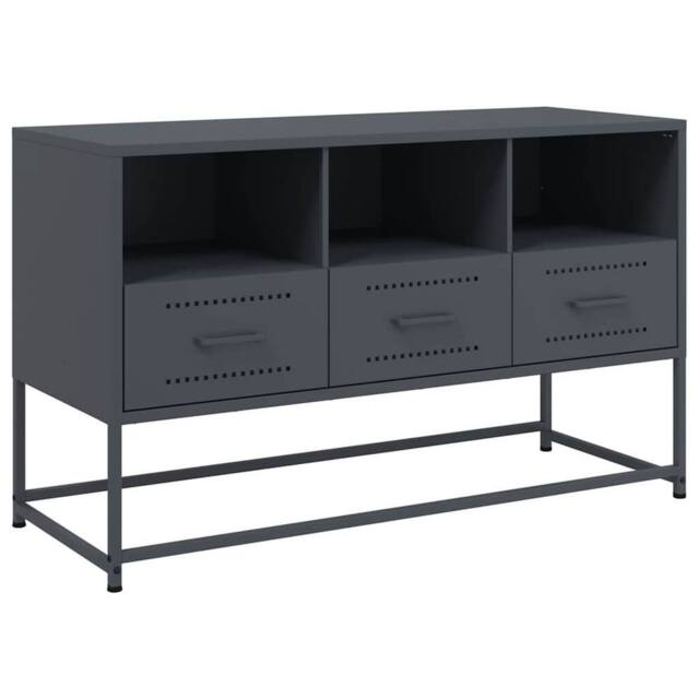 Berkfield Home TV Cabinet Anthracite 100.5x39x60.5 cm Steel in Dark Grey - image 1