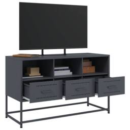 Berkfield Home TV Cabinet Anthracite 100.5x39x60.5 cm Steel in Dark Grey - thumbnail 5