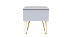 Ready Assembled 2 U Dallas 1 Drawer Bedside (Ready Assembled) in Dusty Pink - thumbnail 2