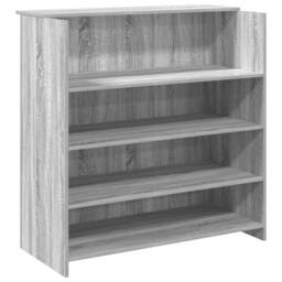 Berkfield Home Reception Desk Grey Sonoma 100x50x103.5 cm Engineered Wood - thumbnail 1