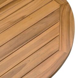 Berkfield Home Garden Table √ò109x74 cm Solid Wood Teak in Brown - Size: 109x74 cm - thumbnail 7