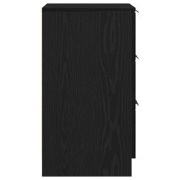 Berkfield Home Black Oak Bedside Cabinet - 40x65x65 cm, Made from Engineered Wood - Size: 40 x 65 x 65 cm - thumbnail 8