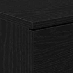 Berkfield Home Black Oak Bedside Cabinet - 40x65x65 cm, Made from Engineered Wood - Size: 40 x 65 x 65 cm - thumbnail 9