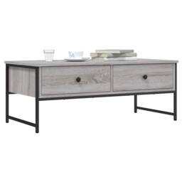 Berkfield Home Coffee Table Grey Sonoma 101x49x39.5 cm Engineered Wood - thumbnail 2