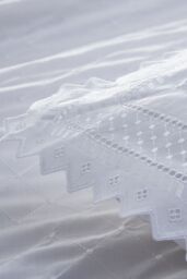 Portfolio Home Broderie Anglaise Pair of Pillowcases in White - thumbnail 1