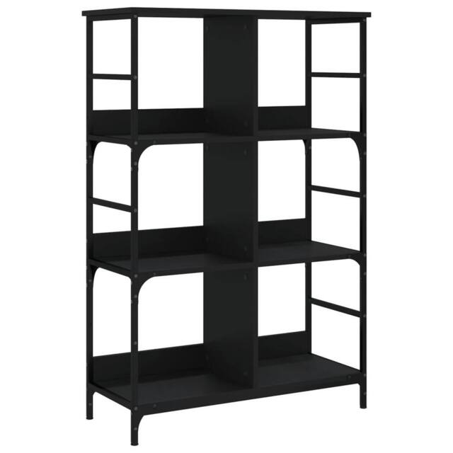 Berkfield Home Bookshelf Black 78.5x33x117.5 cm Engineered Wood - image 1