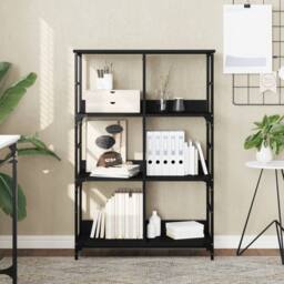 Berkfield Home Bookshelf Black 78.5x33x117.5 cm Engineered Wood - thumbnail 2