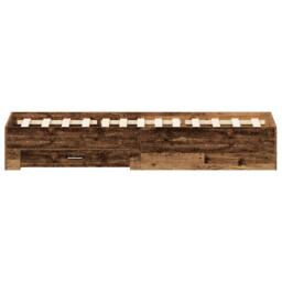 Berkfield Home Bed Frame with Drawers Old Wood 120x200 cm Engineered Wood in Brown - thumbnail 7