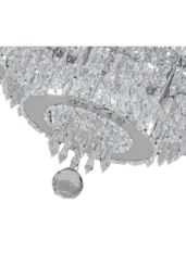 H&O Direct Elegant Double Layer Crystal Waterfall Round Ceiling Light in Silver - thumbnail 6