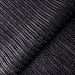 LUXURY LIFE Amalfi Jumbo Cord Fabric 1 Seater Sofa in Black - thumbnail 2