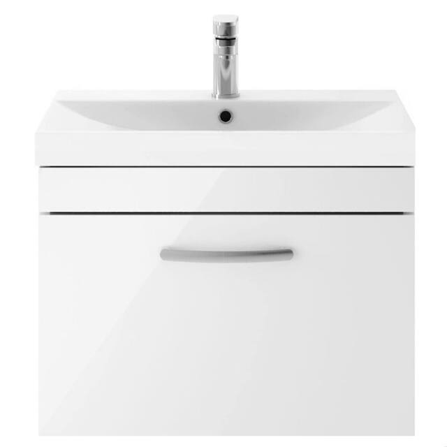 Balterley Millwich 1 Drawer Wall Hung Vanity Basin Unit, Gloss White, 600mm in White - image 1