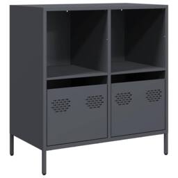 Berkfield Home Sideboard Anthracite 68x39x73.5 cm Cold-rolled Steel in Dark Grey