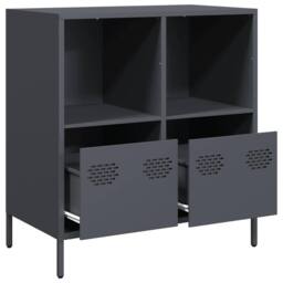 Berkfield Home Sideboard Anthracite 68x39x73.5 cm Cold-rolled Steel in Dark Grey - thumbnail 5