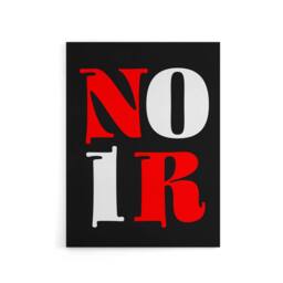 "Artery8 Noir Letters Red White Black Bold Modern Canvas Wall Art Print - Size: W12"" x H16""" - thumbnail 1
