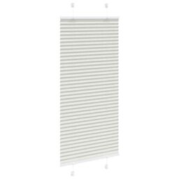 Berkfield Home Pleated Blind Light Grey 65x150 cm Fabric Width 64.4 cm Polyester - thumbnail 3