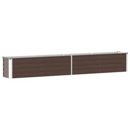 Berkfield Home Garden Raised Bed Galvanised Steel 320x40x45 cm Brown - Size: 320 x 40 x 45 cm - thumbnail 6