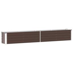 Berkfield Home Garden Raised Bed Galvanised Steel 320x40x45 cm Brown - Size: 320 x 40 x 45 cm - thumbnail 3