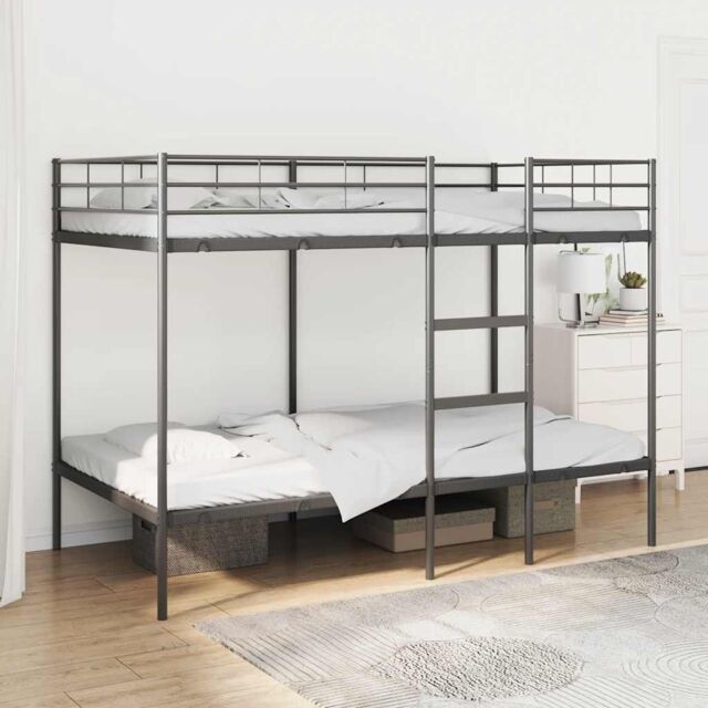 Berkfield Home Bunk Bed without Mattress Black 100x200 cm Steel - image 1