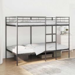 Berkfield Home Bunk Bed without Mattress Black 100x200 cm Steel