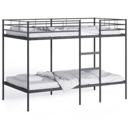 Berkfield Home Bunk Bed without Mattress Black 100x200 cm Steel - thumbnail 4