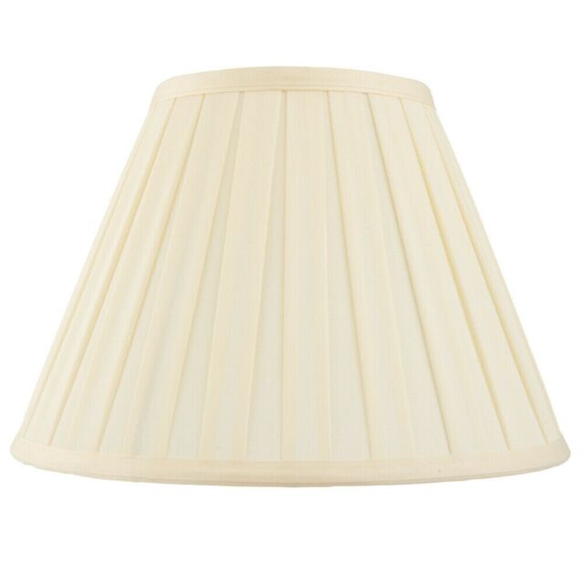 "Loops 22"" Tapered Drum Lamp Shade Cream Box Pleated Fabric Cover Classic & Elegant" - image 1