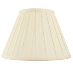 "Loops 22"" Tapered Drum Lamp Shade Cream Box Pleated Fabric Cover Classic & Elegant"