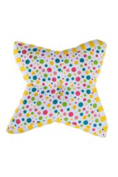 Homescapes Multi Polka Dots Star Floor Cushion - thumbnail 1