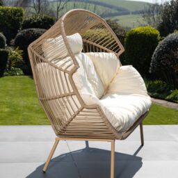 Artemis Home Cocona 2 Seat Standing Egg Chair in Cream - thumbnail 6