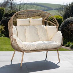 Artemis Home Cocona 2 Seat Standing Egg Chair in Cream - thumbnail 1
