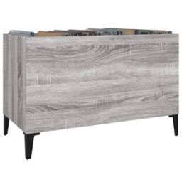 Berkfield Home Record Cabinet Grey Sonoma 74.5x38x48 cm Engineered Wood - thumbnail 4