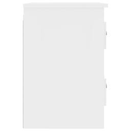 Berkfield Home Elegant Wall-mounted Bedside Cabinet High Gloss White 41.5x36x53cm - Size: 41.5x36x53 cm - thumbnail 8