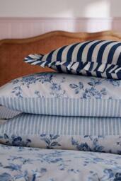 Helena Springfield 'Hedgerow' Cotton Duvet Cover Set in Blue - Size: Single - thumbnail 5