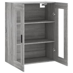 Berkfield Home Wall Mounted Cabinet Grey Sonoma 69.5x34x90 cm - thumbnail 6