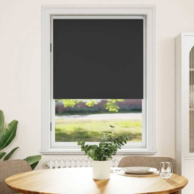 Berkfield Home Roller Blind Blackout 80 x 175 cm Black - image 1