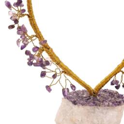 Serenity Amethyst Heart Shaped Tree in Gold - thumbnail 4