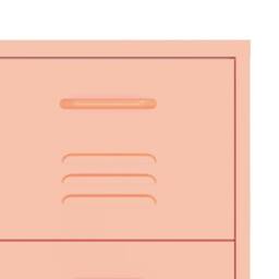 Berkfield Home Drawer Cabinet Pink 80x35x101.5 cm Steel - thumbnail 7