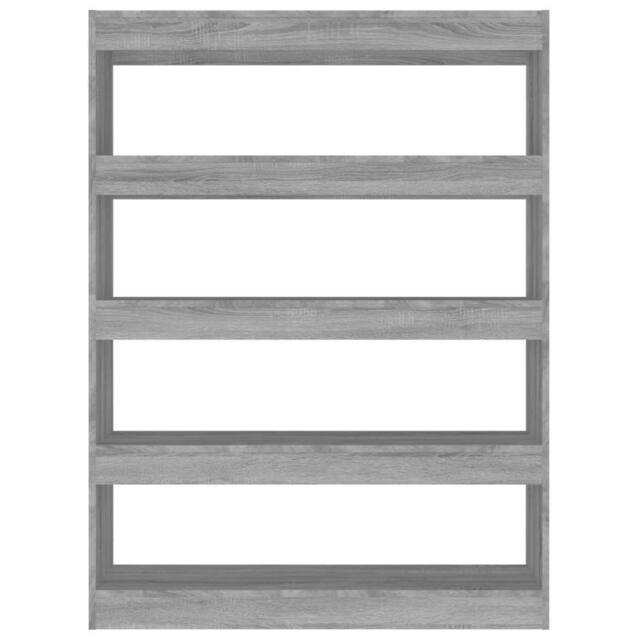 Berkfield Home Classic Book Cabinet/Room Divider Grey Sonoma 100x30x135 cm - Size: 100 x 30 x 135 cm - image 1