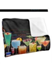 JQ Licensing Royce Mcclure Cocktails Tropical Drinks Silky Touch Super Soft Throw Blanket 152 X 127 cm in White - thumbnail 3