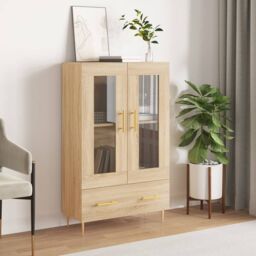 Berkfield Home Highboard Sonoma Oak 69.5x31x115 cm Engineered Wood in Brown