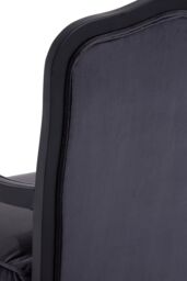 Orsina Modern Grey Velvet Chair & Footstool, Comfortable Chair & Footstool Set, Velvet Upholstered Chair - thumbnail 5