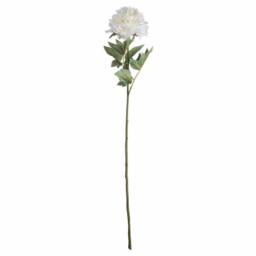 Lemon Pavilion Furniture and Decor Classic Peony Artificial Plant (Single Stem) - L13 x W13 x H69 cm in White - thumbnail 3