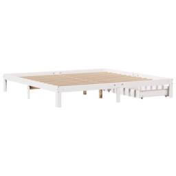 Berkfield Home Restful Bed Frame with Drawers without Mattress White 200x200 cm - thumbnail 8