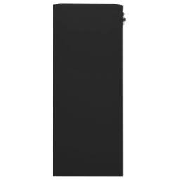 Berkfield Home Office Cabinet Black 90x40x102 cm Steel - Size: 90 x 40 x 102 cm - thumbnail 1