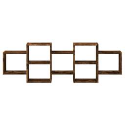 Berkfield Home Wall Shelf Smoked Oak 129x18x42 cm Engineered Wood in Brown - Size: 129 x 18 x 42 cm - thumbnail 4