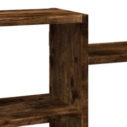 Berkfield Home Wall Shelf Smoked Oak 129x18x42 cm Engineered Wood in Brown - Size: 129 x 18 x 42 cm - thumbnail 7