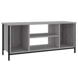 Berkfield Home TV Cabinet Grey Sonoma 102x35x45 cm Engineered Wood - Size: 102 x 35 x 45 cm - thumbnail 2